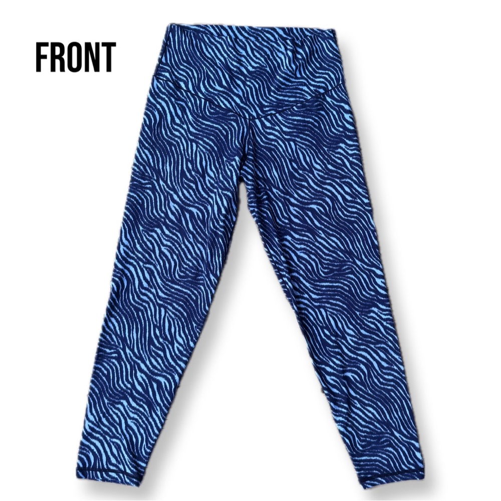 Aerie Blue Zebra Print Leggings - Picture 2 of 7